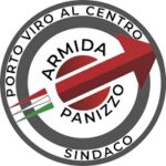Logo del Comune di Porto Viro con freccia rossa e bandiera italiana; testo: Porto Viro al centro, Armida Panizzo Sindaco.